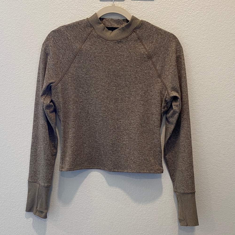 Athleta | Heathered brown soft luxe top